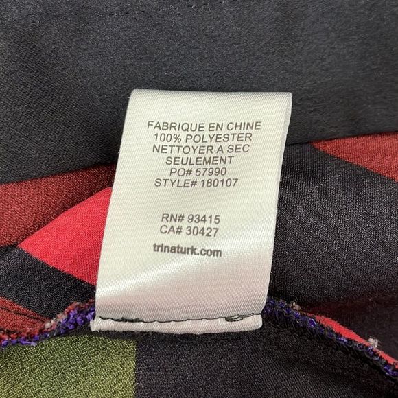 Trina Turk Womens Top Shirt size Medium Striped Boxy Popover Smooth - Picture 7 of 13